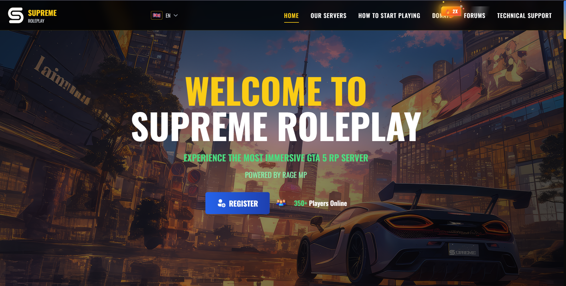 Supreme RolePlay community homepage